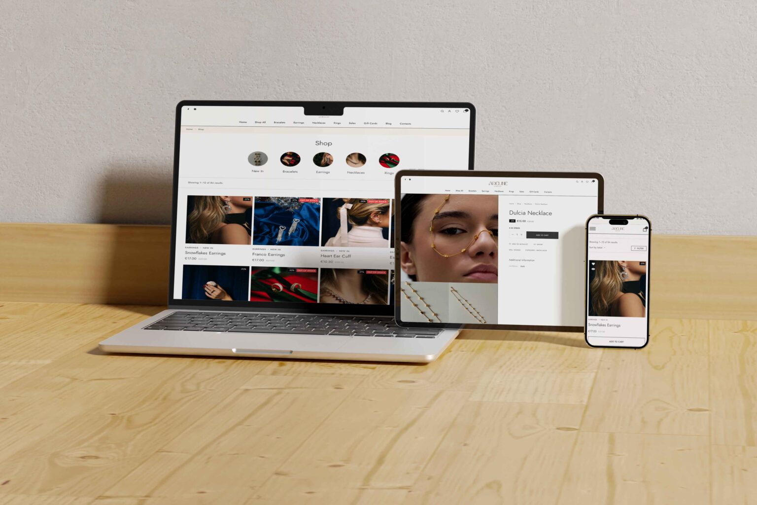 Web development project για online κατάστημα κοσμημάτων