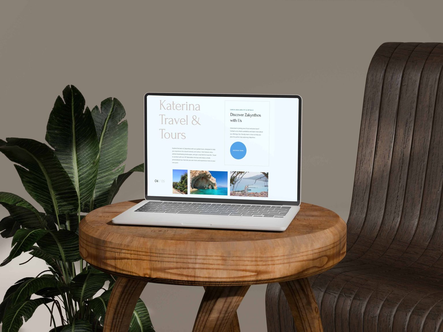 Website design for Katerina Palace Hotel – Travel & Tours page created by mirela digital agency Zakynthos