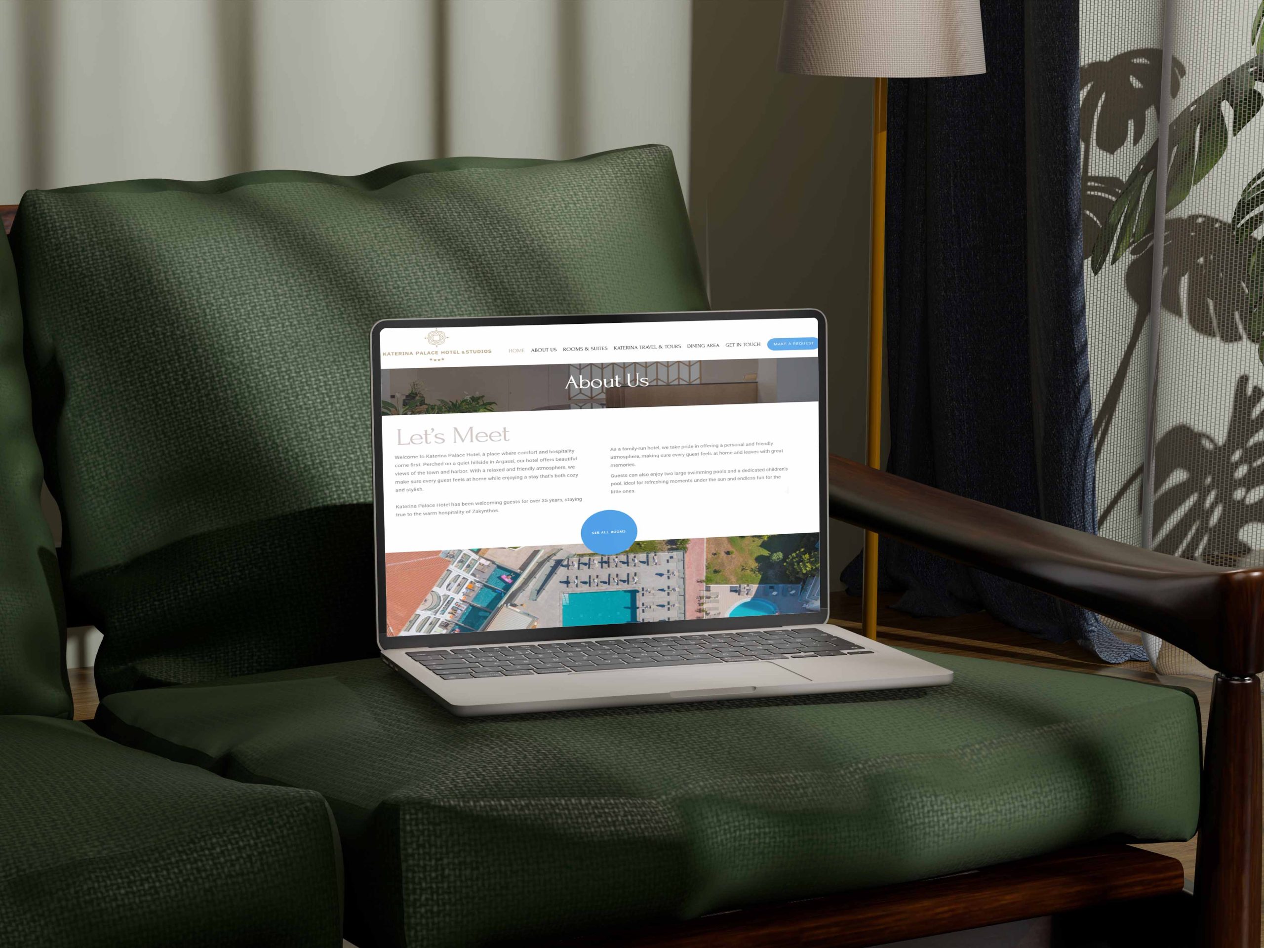 About Us page design for Katerina Palace Hotel Zakynthos – created by mirela digital agency