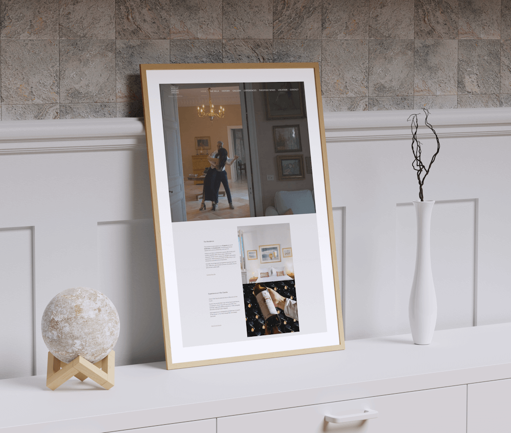 Custom website design για βίλα και hospitality επιχειρήσεις